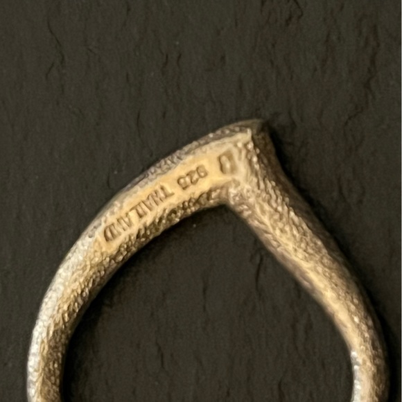 Sterling Silver Sandblasted Open Heart Pendant Marked 925 - Picture 3 of 12